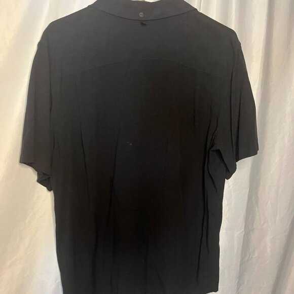 Rag & Bone Avery Viscose Camp Shirt Black Size M - Picture 11 of 13